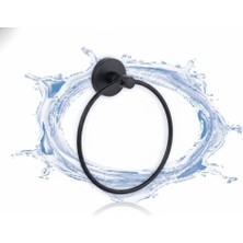 Blue Love Gelibolu Siyah Yuvarlak Havluluk - Modern Banyo Aksesuarı