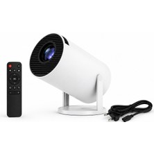 Nivego 4K Ultrahd Android Uyumlu Mini Projektör Wifi Ekran Yansıtma Ev Sinema Cihazı Taşınabilir Projeksiyon Cihazı 2.4g+5g