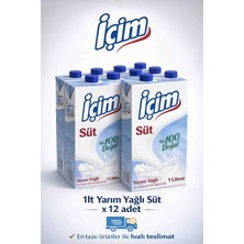 İçim Içim Yarım Yağlı Süt 1lt x 12 Adet
