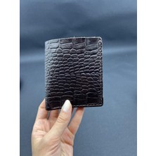 Oakco Leather Kahverengi-Mavi Tasarım Cüzdan