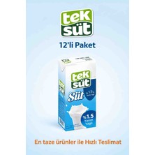Teksüt Yarım Yağlı Süt 1lt x 12 Adet