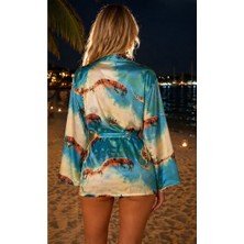 Made by Alisha Saten Istanbul Temalı Kimono/pareo/plaj Elbisesi