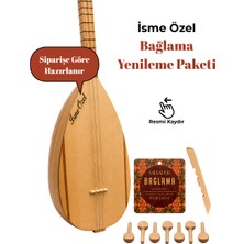 Yanıklar Müzik Kişiye Özel Bağlama Bakım ve Aksesuar Seti | Tel, Köprü, Burgu ve Isim Etiketi