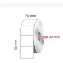 Label World Boş Yapışkanlı Termal Barkod Etiketi 50MM x 70MM