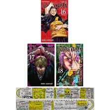 Gerekli Şeyler Yayıncılık Jujutsu Kaisen 16-17-18. Ciltler Manga Seti + Özel Cetvel