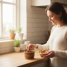 Mobelanza Home El Yapımı Ceviz Ağacı Çerezlik & Sunum Kasesi – Doğal Ahşap