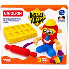 Uniqlion Oyun Hamuru Inşaat Adam Seti (16X16X5CM)
