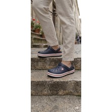 Terlika Lacivert Beyaz Crocs Modeli Terlik Hastane Terliği Hemşire Doktor Terliği