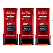L'orealparis Men Expert Anında Tazelik Hissi Için Strese Dirençli Duş Jeli Stress Resist 400ML x 3 Adet