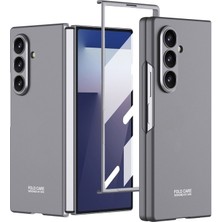 Sionel Galaxy Z Fold 7 Kılıf Sert Kıpta Kapak-Gri