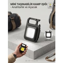 Belirtilmemiş Kamp Lambası, Anahtarlık El Feneri, Cob LED Işık, Şarjlı Mini Fener, Edc Fener, Mıknatıslı Lamba, Outdoor Ekipmanları  %100 Parlaklık, %60 Parlaklık, %30 Parlaklık ve Flaş (Sos) Modu.