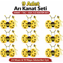 Eco Port 9’lu Arı Kostüm Seti – Kanat Taç Asa