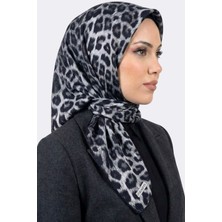 Hadiora Rumipek Kadın Siyah Leopar Desenli Organik Pamuk Soft Eşarp