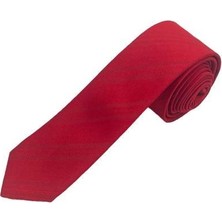 Brianze 5 cm Kırmızı Çizgili Slim Kravat