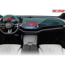 Uniqanatolia Mercedes E180 2026 Hayalet Gösterge ve Multimedya Uyumlu Set Mat Ekran Koruyucu