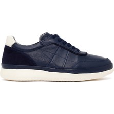Derimod Erkek Lacivert Bağcıklı Deri Casual Sneaker 26SFD675314
