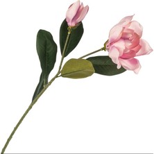 Es Dekor Pembe Yapay Manolya 73CM Dekorasyon Çiçek