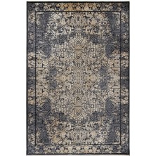 Hoom Rugs Natural 1707 Siyah Sarı Klasik Salon Halısı