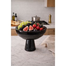 Zekmar Home Stone Siyah Mermer Ayaklı Sunum Kasesi – Dekoratif & Çok Amaçlı