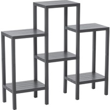 6 Raflı - Gri Modüler Ünite Plastik 108X100X29 cm (5486)