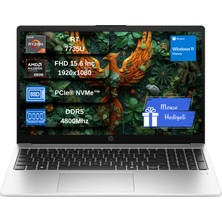 Hp 255R G10 Amd Ryzen™ 7 7735U 16GB Ddr5 512GB SSD 15.6" Amd Radeon Grafik Fhd (1920 x 1080), Ips, 300NIT WIN11HOME Taşınabilir Bilgisayar HD30M1ETEX01