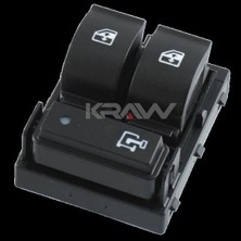 Kraw Cam Kaldırma Anahtarı Fıat Ducato Iv Sol - Çerçevesiz - Yeşil Soket Boxer Iv - Jumper Iv (1 Ad )
