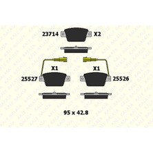 Kale Fren Balatası  Arka Fıat Bravo Iı, Multıpla, Stilo, Stilo Multi Wagon 99 - (1 Tk )