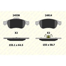Kale Ön Fren Balatası Renault Fluence 08> Duster 10> Dokker 12> Megane Iıı 08> Scenıc Iıı 09> / Nıssan (1 Tk )