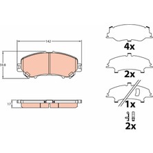 TRW Disk Fren Balatası Ön Renault / Dacıa Renault Kadjar 15- Nıssan X-Traıl 2013- (1 Tk )