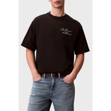 Calvin Klein Pamuklu Grafik Baskılı Regular Fit T Shirt LV04RE828GUB1 Erkek T Shirt LV04RE828G Ub1