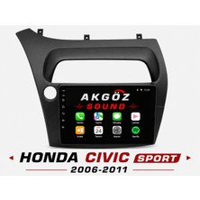 GÖZA-X Honda Cıvıc Sport  2006-2011 Multimedya Çerçevesi  9inç Soketleri Içinde