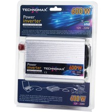Power Inverter Güç Çevirici 600W 12V-220V Dc-Doğru Akımı--Ac-Alternatif Akıma Çevirir Tm