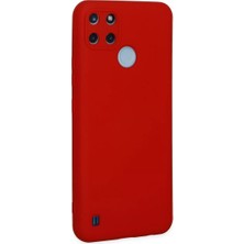 Uravas Store Realme C25Y Kılıf Nano Içi Kadife Silikon - Kırmızı