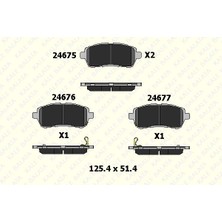 Kale Ön Fren Balatası Ford Fıesta Vı 08> / Suzukı Swıft 10> / Daıhatsu Sırıon 08> / Mazda Iı 07> (1 Tk )