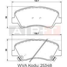 Art Ön Fren Balatası Hyundaı Accent Blue 10> I20 12> / Kıa Rıo 13> Stonıc 17> (1 Tk )