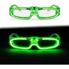 Yeşil LED Işıklı Parti Gözlüğü 3 Modlu – Glow Gece Eğlence Gözlüğü
