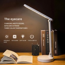 Eco Port Şarjlı 40 LED Çalışma Okuma Işığı Kademeli Masa Lambası Ayarlanabilir Renk Tonu ve Parlakl