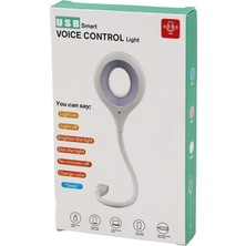 USB Smart Voıce Control Light Sesli Işık Ayarlı Mini Yuvarlak USB 16 Ledli Lamba Akrobat Kollu