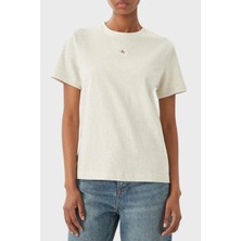 Calvin Klein Logolu Pamuklu Regular Fit Bisiklet Yaka T Shirt LV047F227GP4P Bayan T Shirt LV047F227G P4P