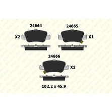 Kale Fren Balata Arka Toyota Auris, Auris Touring Sports, Corolla Sedan (1 Tk )