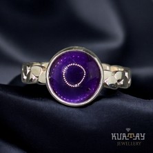 KURTAY JEWELLERY Amethyst Taşlı Gümüş Yüzük