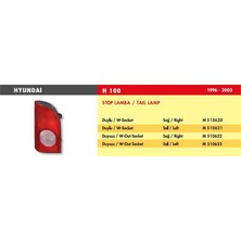 Mars Stop Lamba Hyundaı H100 / Sağ (Duylu) (1 Ad )