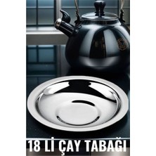 Uravas Store Hsnet 18 Li Metal Çay Tabağı Veneta Design Seti