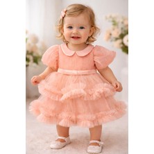 Ugly Duck Princess Candy 6-24 Ay Arası Kabarık Fiyonklu Abiye - Somon