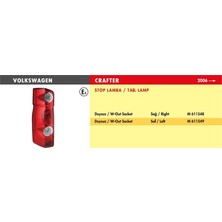 Mars Stop Lamba Vw Crafter / Sol (06 >) (Duysuz) (1 Ad )