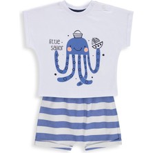 Civil Baby Ahtapot Baskılı 6-18 Ay Takım - Beyaz