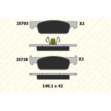 Kale Disk Fren Balatası Ön Renault Clıo Iv 12 > Symbol-Iı 08> Sandero-Iı 12> Twıngo-Iıı 14> / Dacıa  Logan 13 > Ince Tıp (1 Tk )