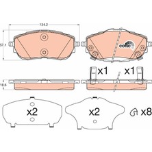 TRW Disk Fren Balatası Ön Toyota Corolla 12> Aurıs 12> Aurıs Tourıng Sports 13> Aurıs Van 13> (D4D) (1 Tk )
