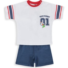 Civil Baby Bugs Bunny Baskılı 6-18 Ay Takım - Beyaz