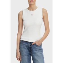 Calvin Klein Logolu Pamuklu Sırt Dekolteli Top Bayan Top LV047F246G Yaf